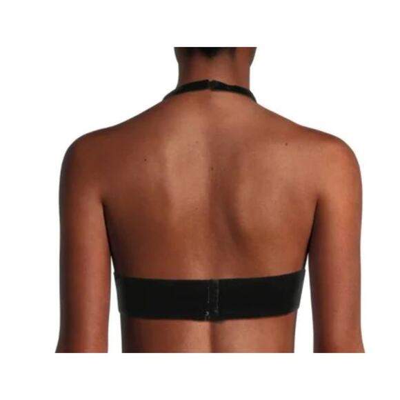 Valentino Velvet Halter Crop Top Black Size 10 - Picture 2 of 8